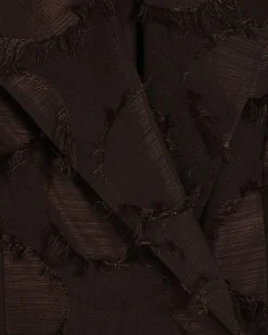 Brown Spot Fringe Longline Duster Coat