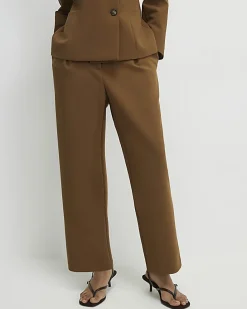Brown Straight Leg Trousers