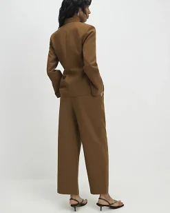 Brown Straight Leg Trousers