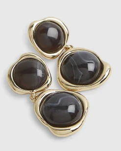 Brown Studio Marble Drop Earrings