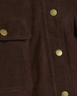 Brown Suede Belted Jacket