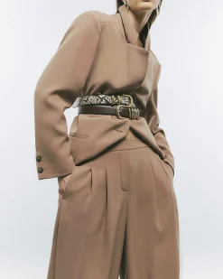 Brown Tapered Trousers