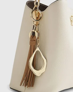 Brown Tassel Link Bag Charm