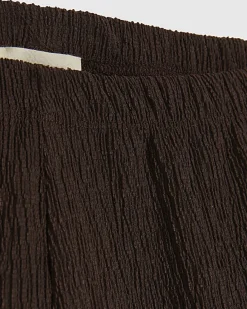 Brown Textured Culottes
