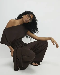 Brown Tie Waist Trousers
