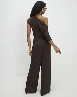 Brown Tie Waist Trousers