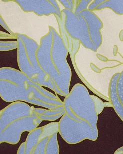 Brown Tropical Border Beach Top