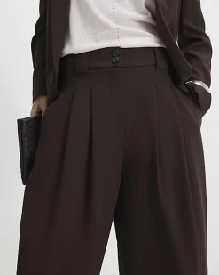 Brown Wide Leg Trousers