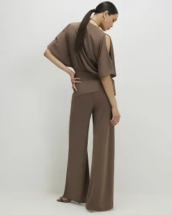 Brown Wide Leg Trousers