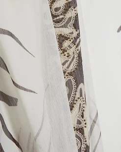 Cream Animal Print Kimono