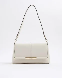 Cream Bar Front Clutch Bag