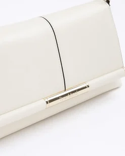 Cream Bar Front Clutch Bag