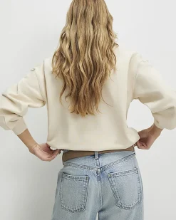Cream Cactus Embroidered Sweatshirt