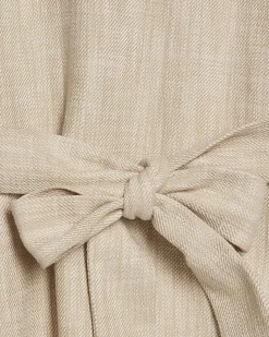 Cream Collared Belted Top