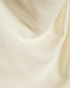 Cream Cowl Neck Asymmetric Midi dress