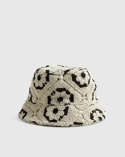 Cream Crochet Bucket Hat