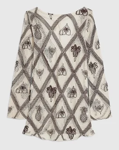 Cream Crochet Embroidered Mini Beach Dress