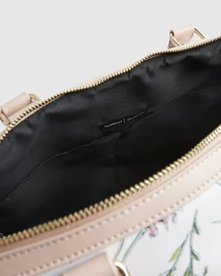 Cream Ditsy Floral Barrel Bag