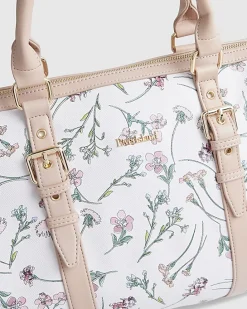 Cream Ditsy Floral Barrel Bag