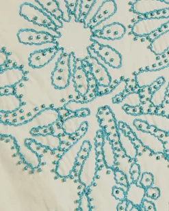 Cream Embroidered Tank Top