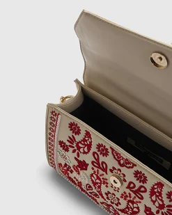 Cream Embroidered Tote Bag