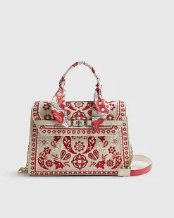Cream Embroidered Tote Bag