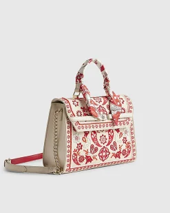 Cream Embroidered Tote Bag