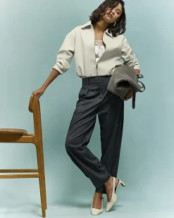 Cream Faux Leather Bubble Hem Bomber Jacket