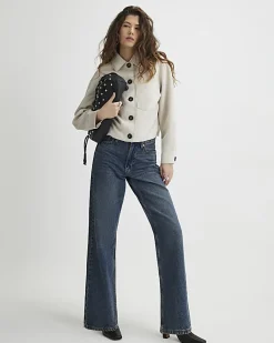 Cream Faux Suede Overshirt