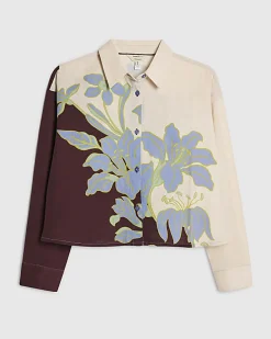 Cream Floral Beach Shirt