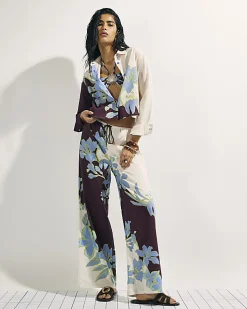 Cream Floral Beach Shirt