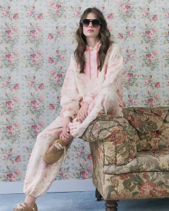 Cream Floral Hoodie