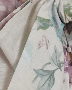 Cream Floral Pussybow Blouse
