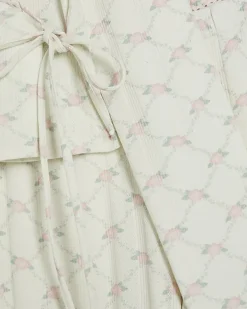 Cream Floral Wrap Pyjama Set