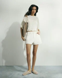 Cream Fringe Top
