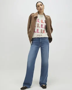 Cream Giddy Up Embroidered T-shirt