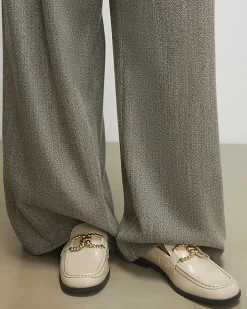Cream Gold Trim Loafers