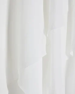 Cream High Neck Ruffle Cape