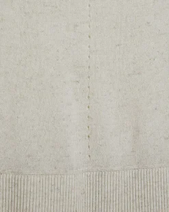 Cream Linen Blend Knitted Vest Top