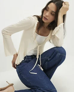 Cream Long Sleeve 2 in 1 Layered Top