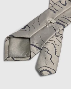 Cream Marble Tie