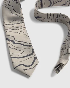 Cream Marble Tie