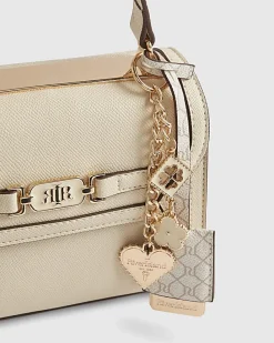 Cream Mini Cross Body Tote Bag