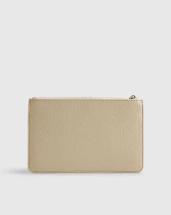 Cream Monogram Print Travel Wallet