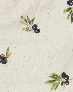 Cream Olive Print Bikini Bottoms