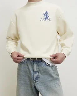 Cream Oversized Far East Japanese Sweatshirt