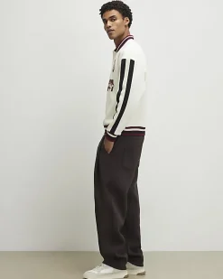 Cream Oversized Fit Legacy Blocked Rugby Top