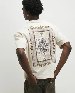 Cream Oversized Fit Luminis Tapestry T-Shirt