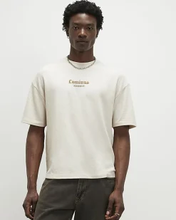 Cream Oversized Fit Luminis Tapestry T-Shirt