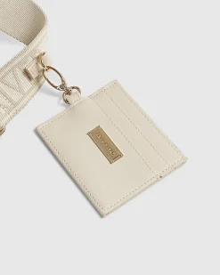 Cream Pocket Front Monogram Cross Body Bag